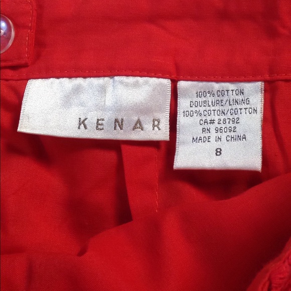 KENAR Modern Eyelet Skirt Red Hot 8 NWT HOST PICK - Picture 3 of 5